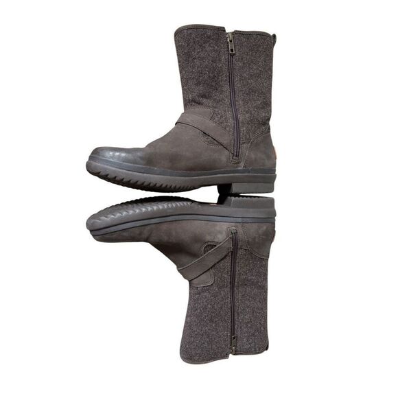 UGG Robbie Women’s Size 10 Brown Leather Wool Zipper Waterproof - Picture 8 of 10